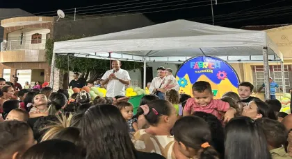 Prefeitura de São José de Caiana promove festa em praça pública para comemorar o Dia das Crianças